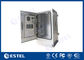 Gabinete al aire libre a prueba de mal tiempo de las telecomunicaciones de IP55 16U con diseño del acondicionador de aire y la cerradura antirrobo